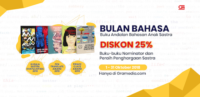 Surga Sastra di Gramedia. Diskon 25%!