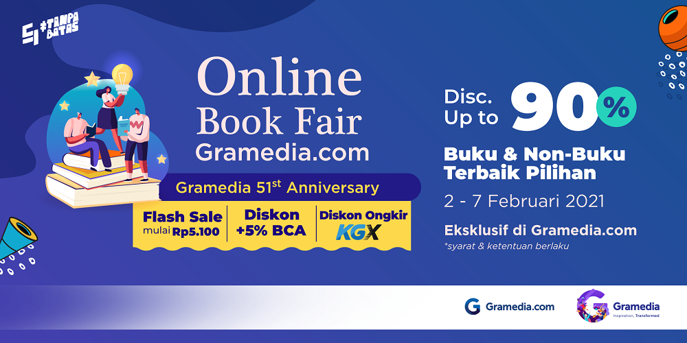 Diskon hingga 90% Gramedia.com Meriahkan Awal Tahun dengan Online Book Fair!