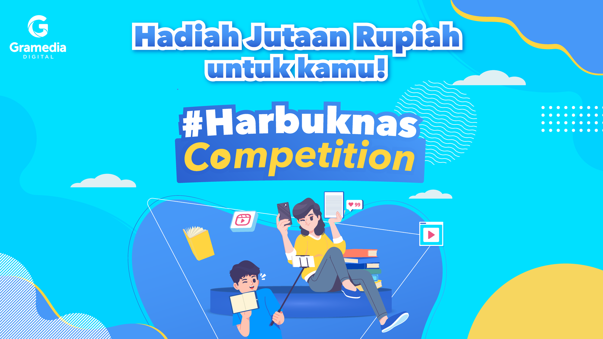 Ikut #HarbuknasCompetition Gramedia Digital dan Dapatkan Hadiah Total Jutaan Rupiah!
