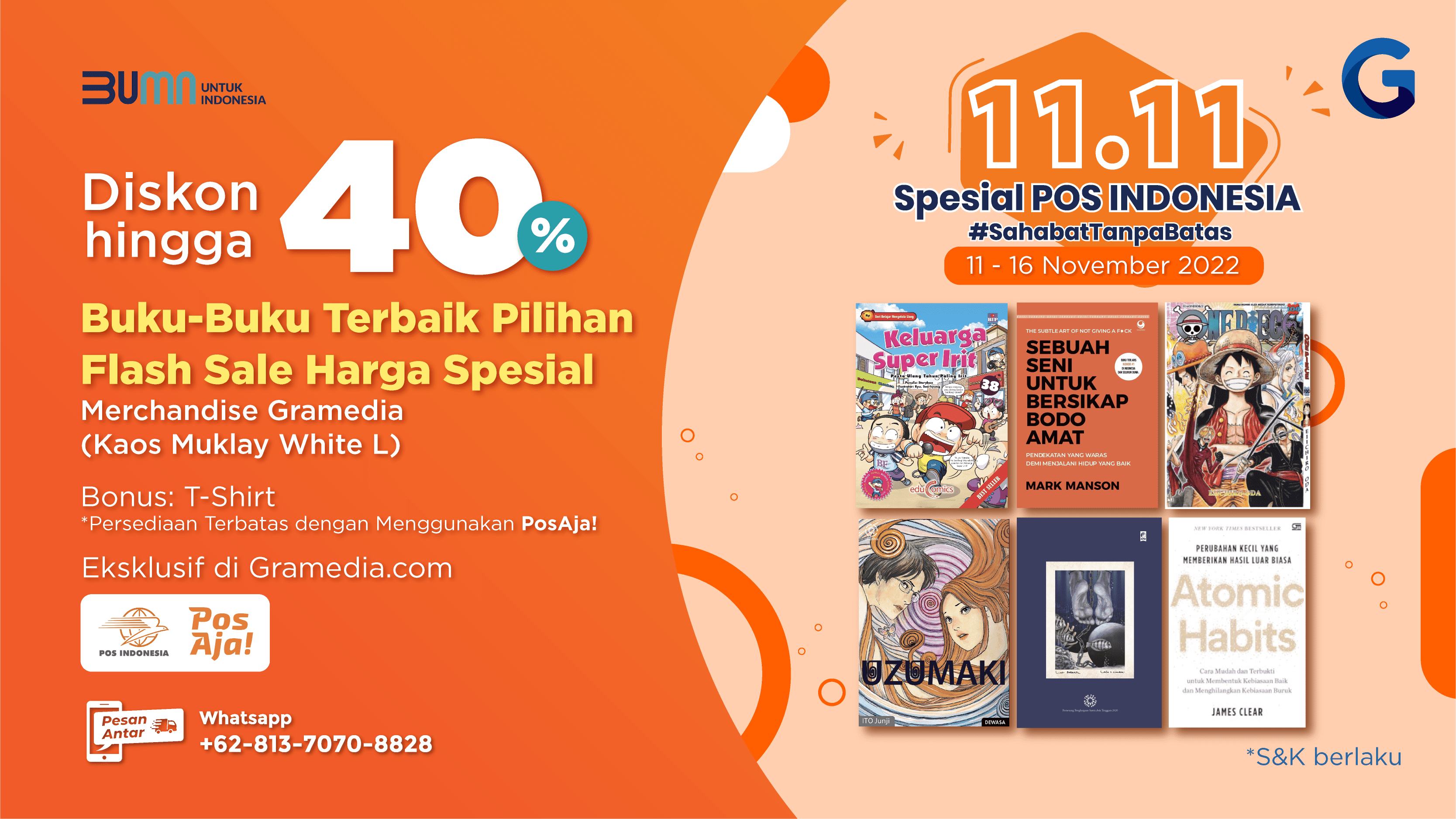 HARI TERAKHIR 11.11 Spesial Pos Indonesia, Buruan Belanja!