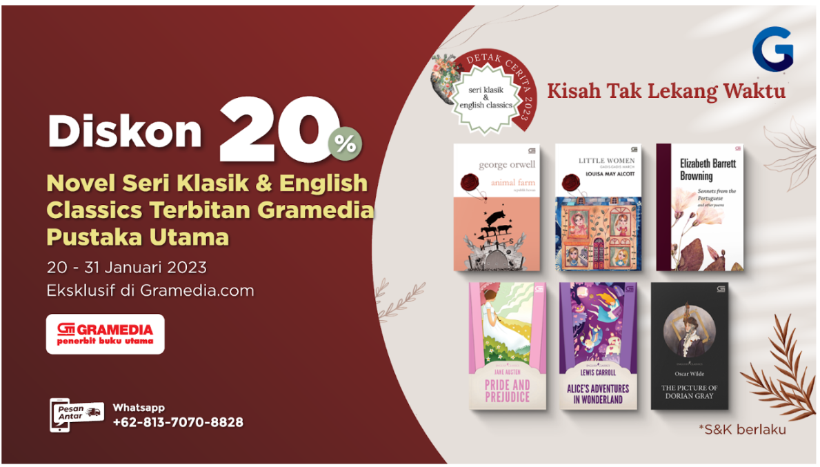 Novel Klasik Terbitan Gramedia Pustaka Utama Lagi Diskon! Yuk, Serbu!