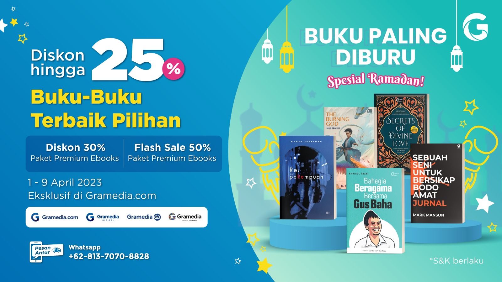 Rekomendasi Buku Paling Diburu Selama Ramadan, dari Religi hingga Fiksi!