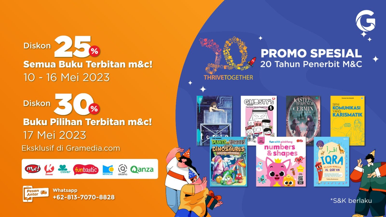 HUT 20 Tahun M&C! Cek 10 Buku dan Komik Populer yang Lagi Diskon 25%