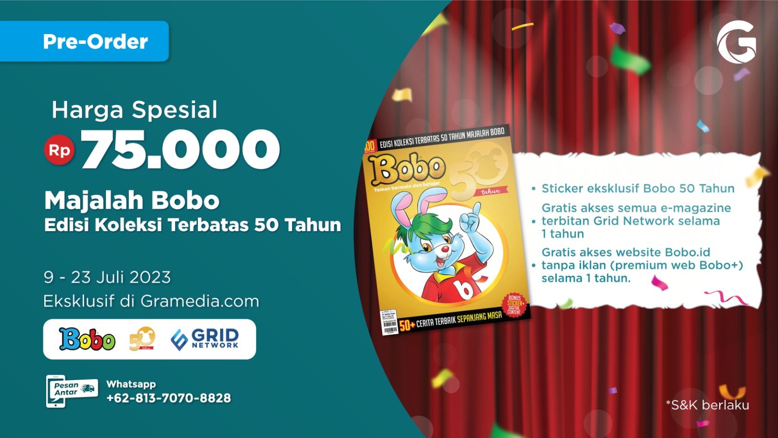 Majalah Bobo Edisi Koleksi Terbatas 50 Tahun Sudah Bisa Kamu Pesan!