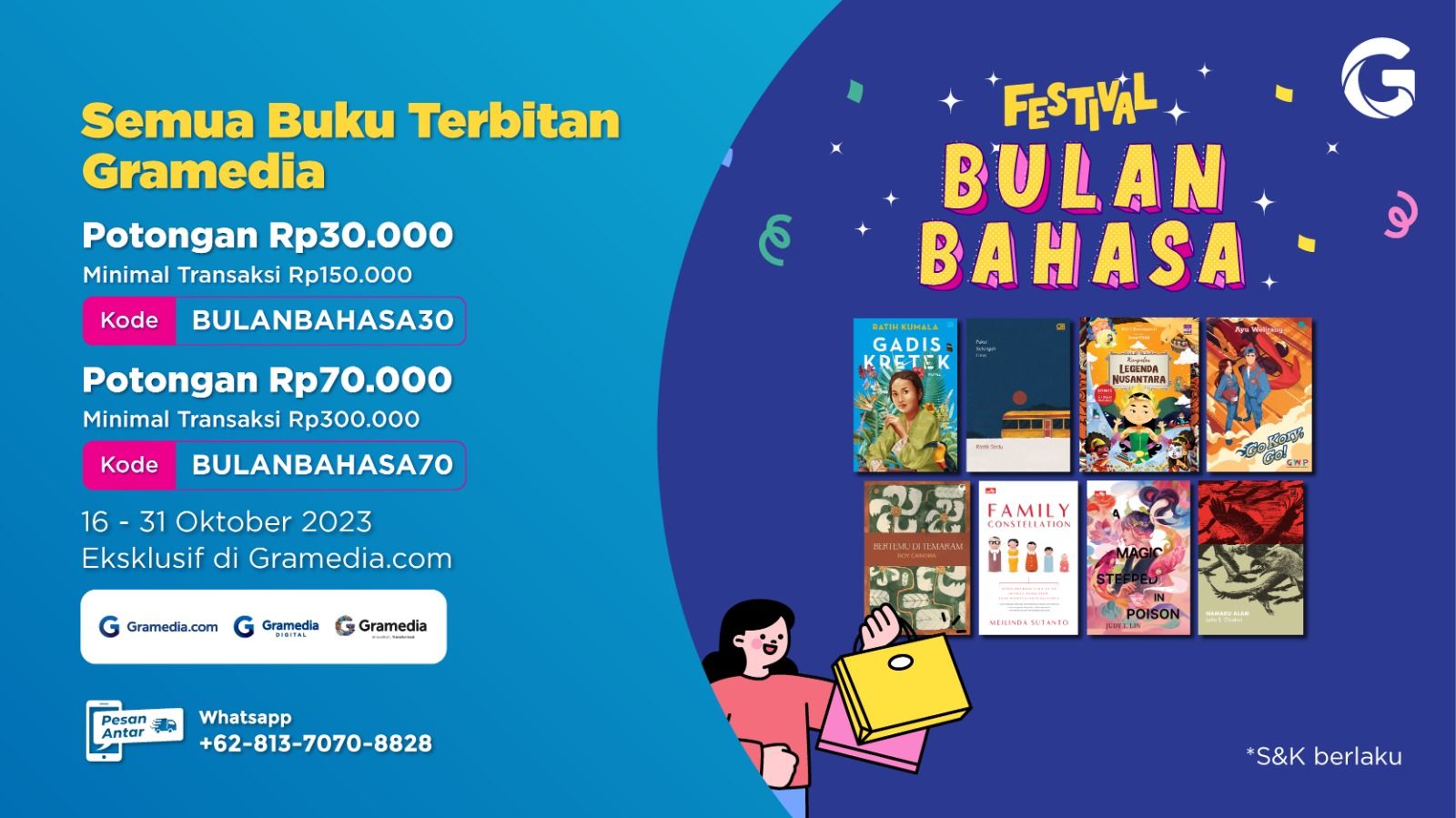 Festival Bulan Bahasa di Gramedia.com, Dapatkan Potongan Hingga 70 Ribu!