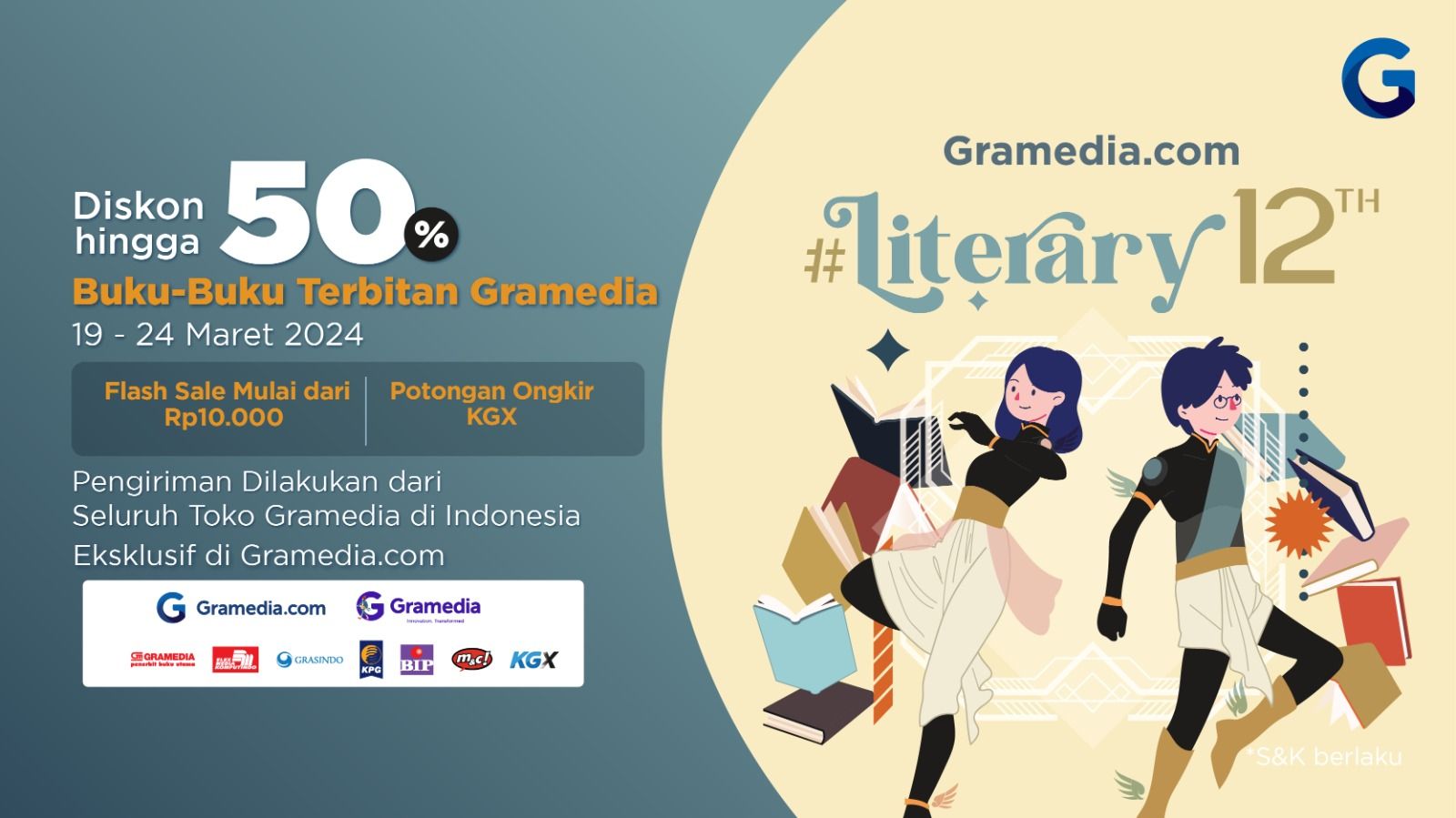#Literary12th: Diskon 50% Spesial HUT Gramedia.com!