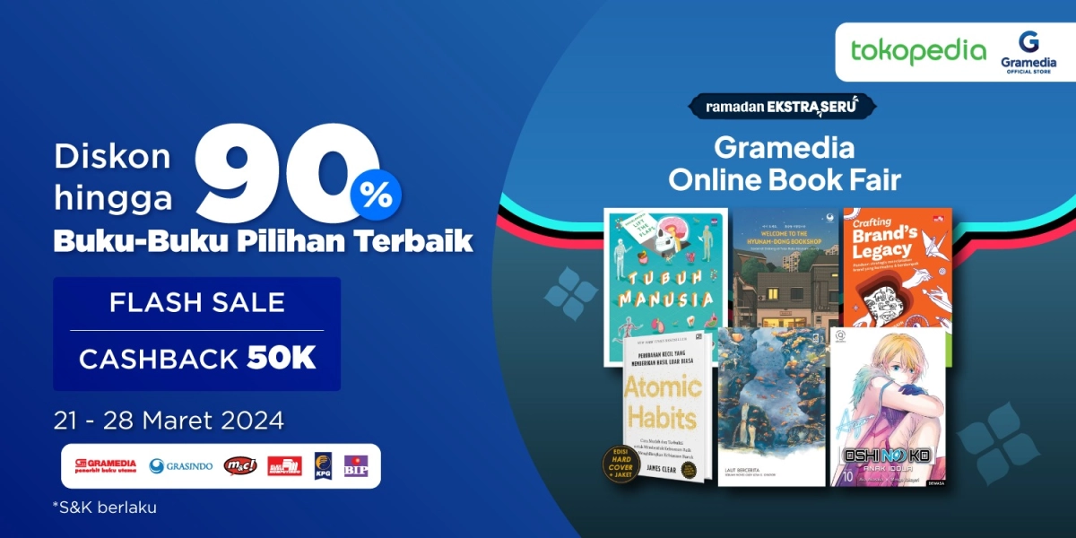 Gramedia Online Bookfair di Tokopedia: Diskon 70% hingga Flash Sale Non-stop!