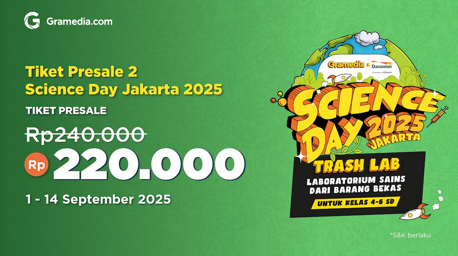 Pre-Sale 2 Tiket Gramedia Science Day Jakarta 2025: Bukan Sekadar Event, Tapi Bekal Masa Depan Anak!