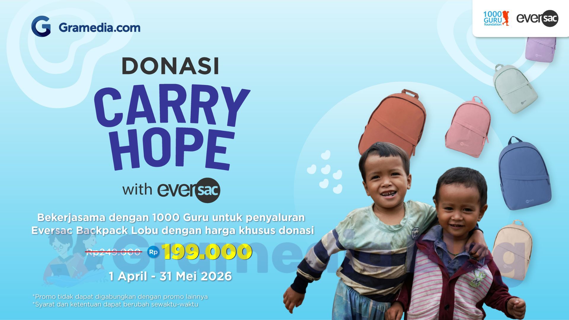 Satu Tas untuk Menjaga Mimpi Anak Indonesia Dengan Carry Hope With Eversac