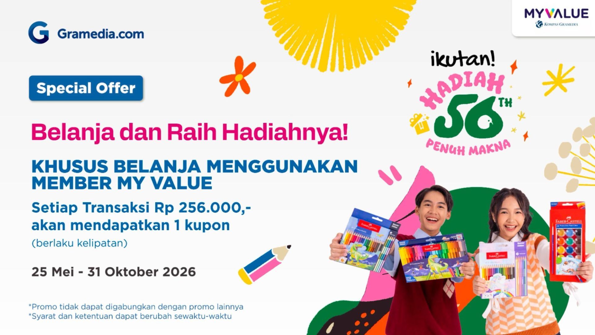 Menang Mobil & Trip ke Jepang? Yuk, Ikutan Undian "Hadiah 56 Tahun Penuh Makna" Gramedia!