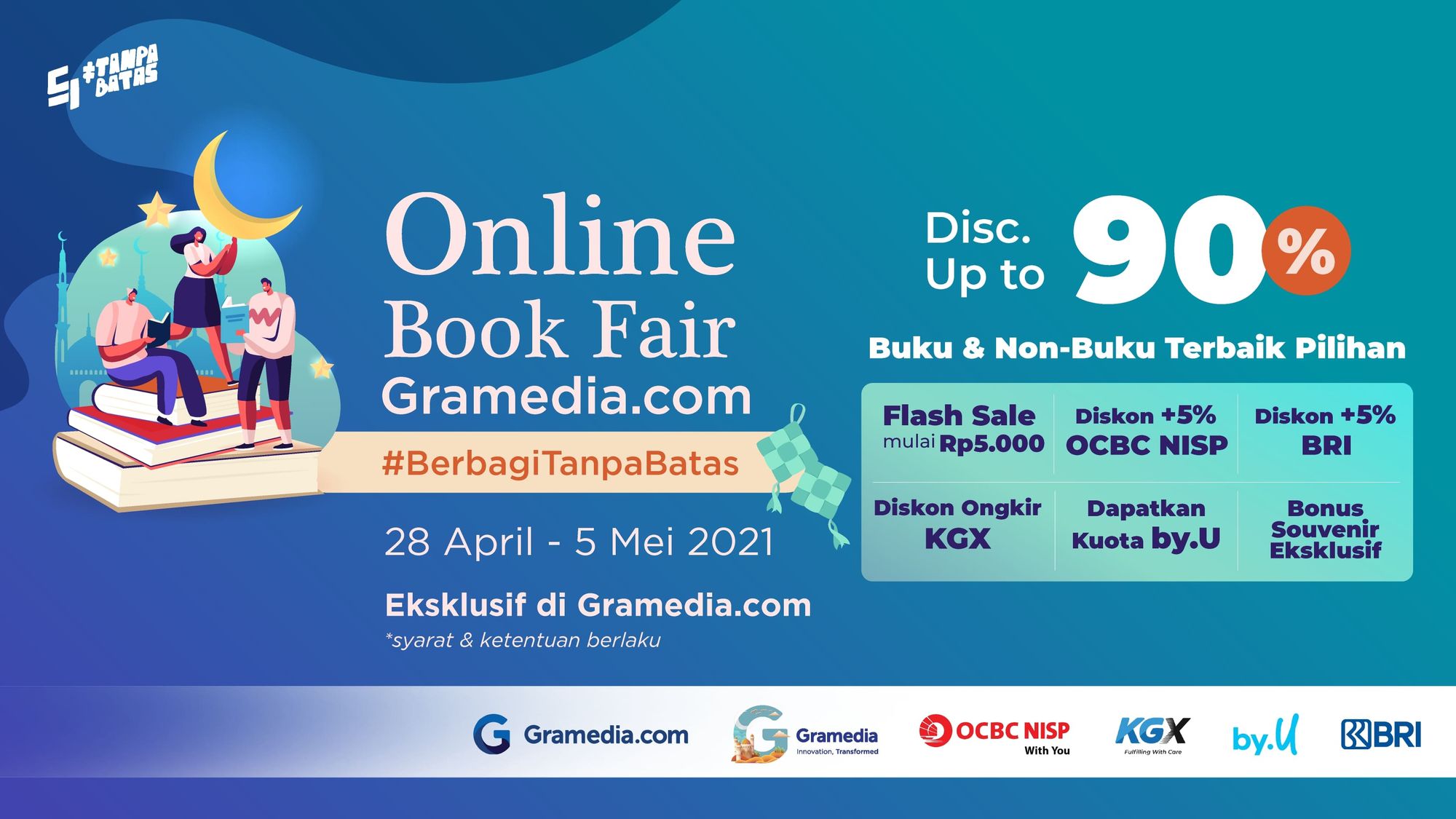 Berkah Ramadan dari Online Book Fair #BerbagiTanpaBatas, Diskon Hingga 90%!