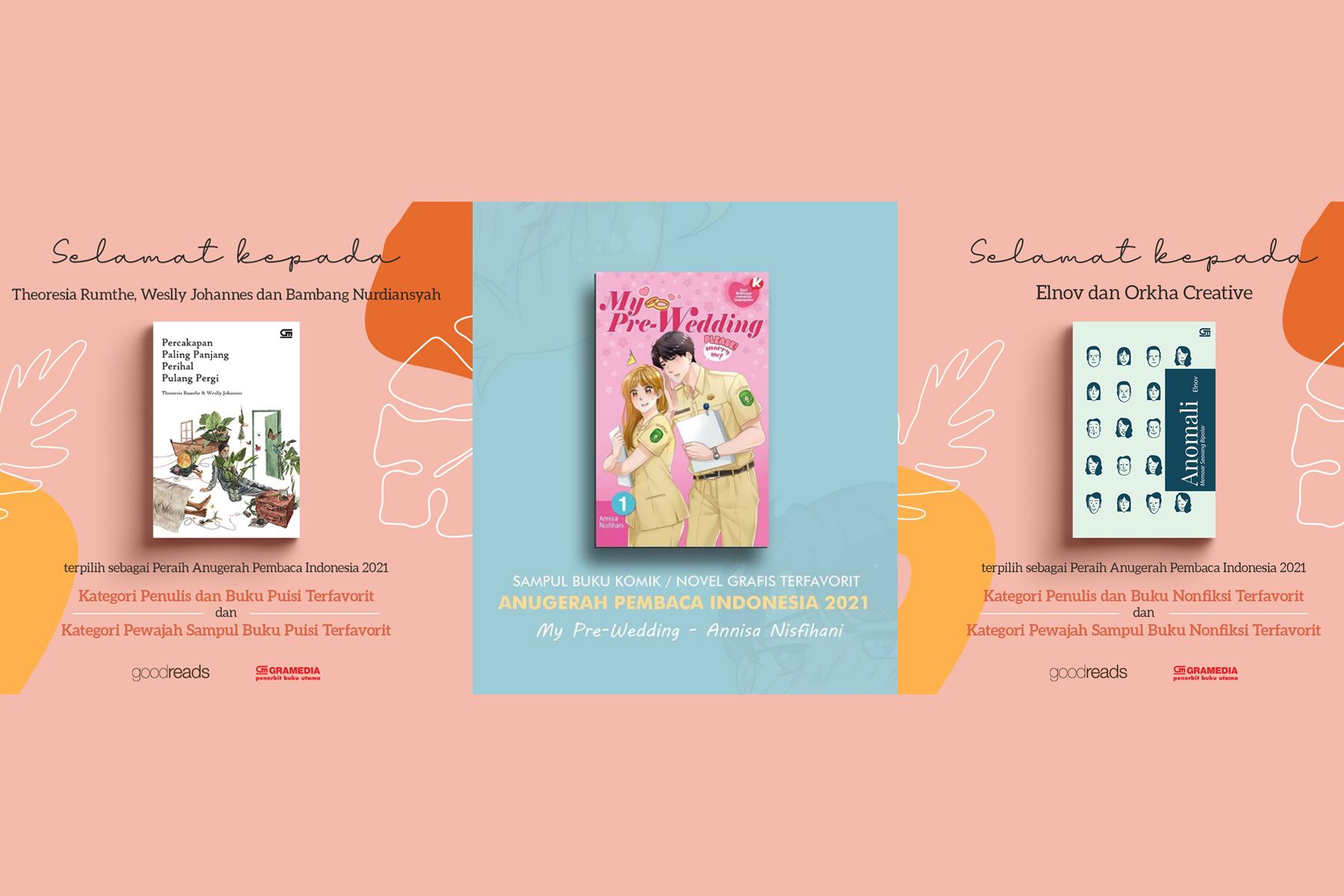 Buku Terbitan Gramedia yang Raih Anugerah Pembaca Indonesia 2021